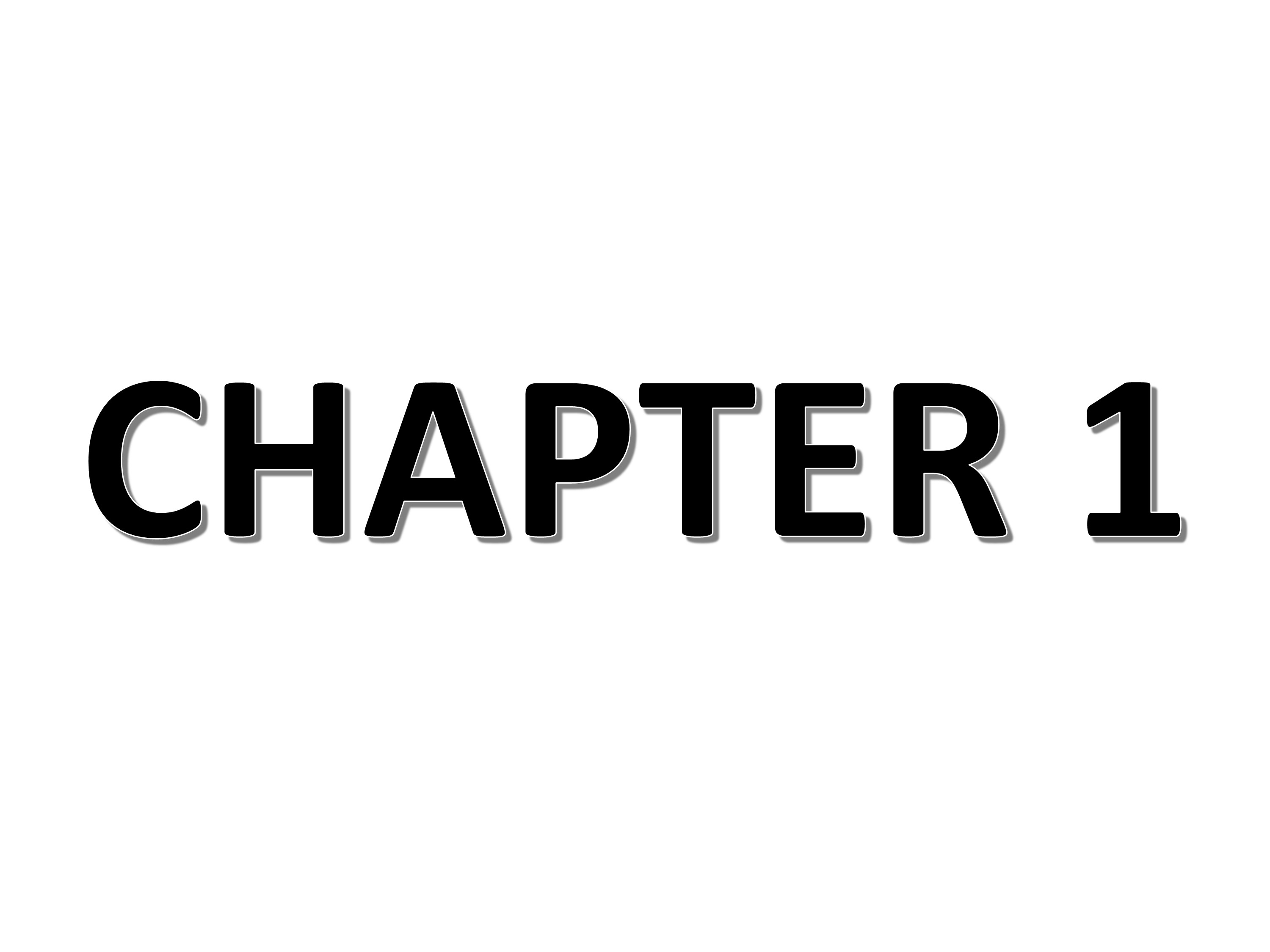 CHAPTER 1 INTRODUCTION